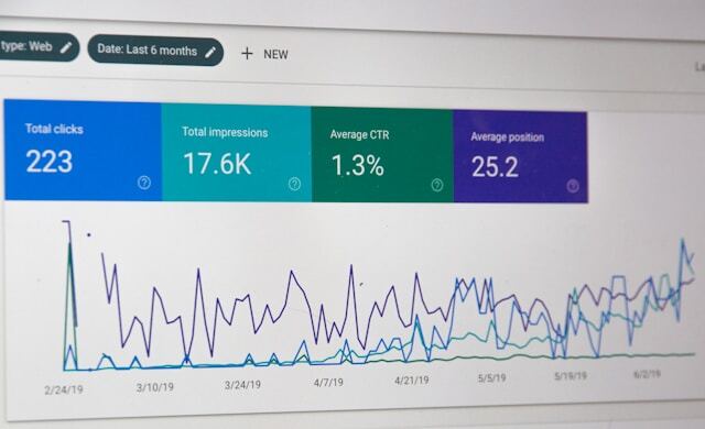Google search console dashboard